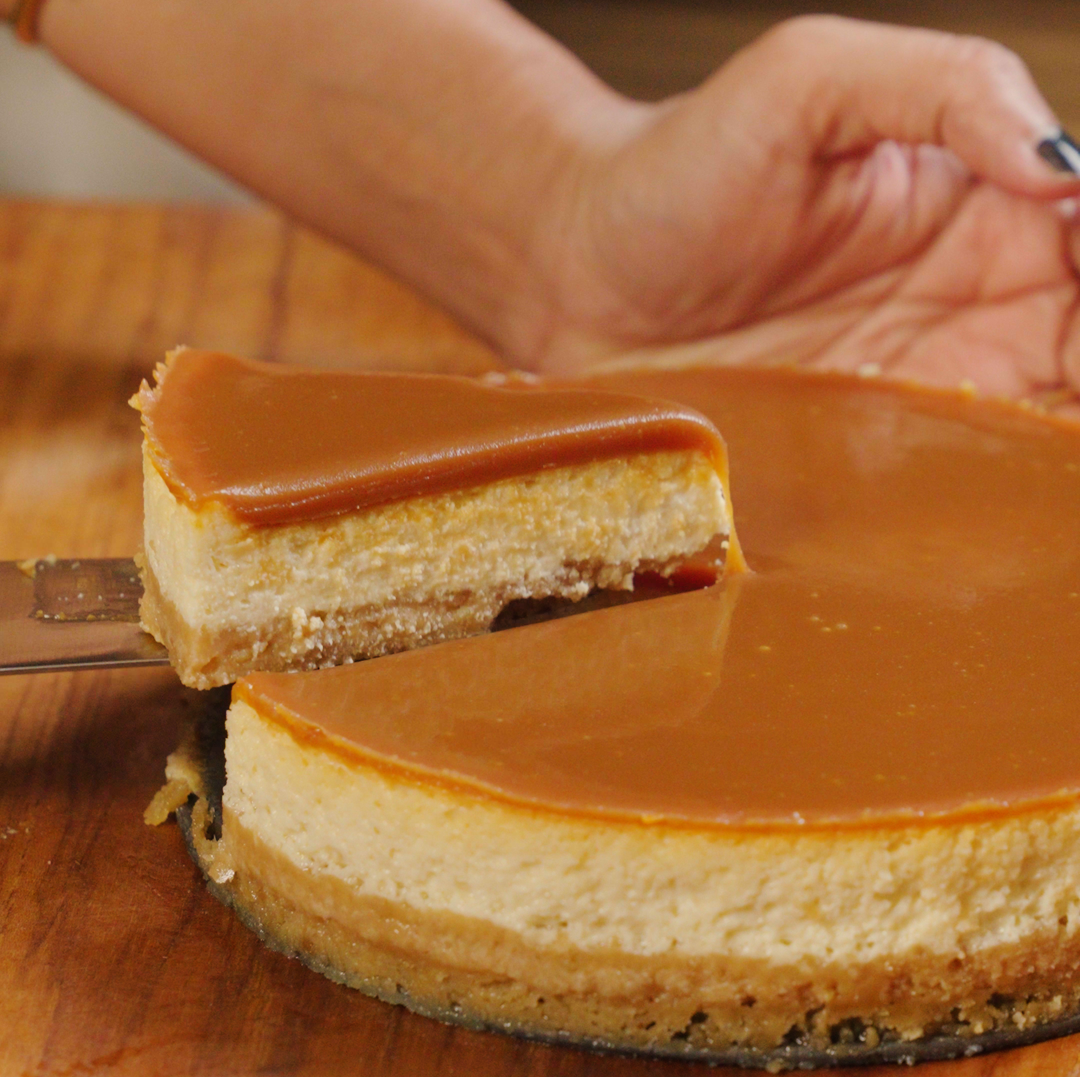 Bhapa Doi Cheesecake with Salted Caramel Sauce